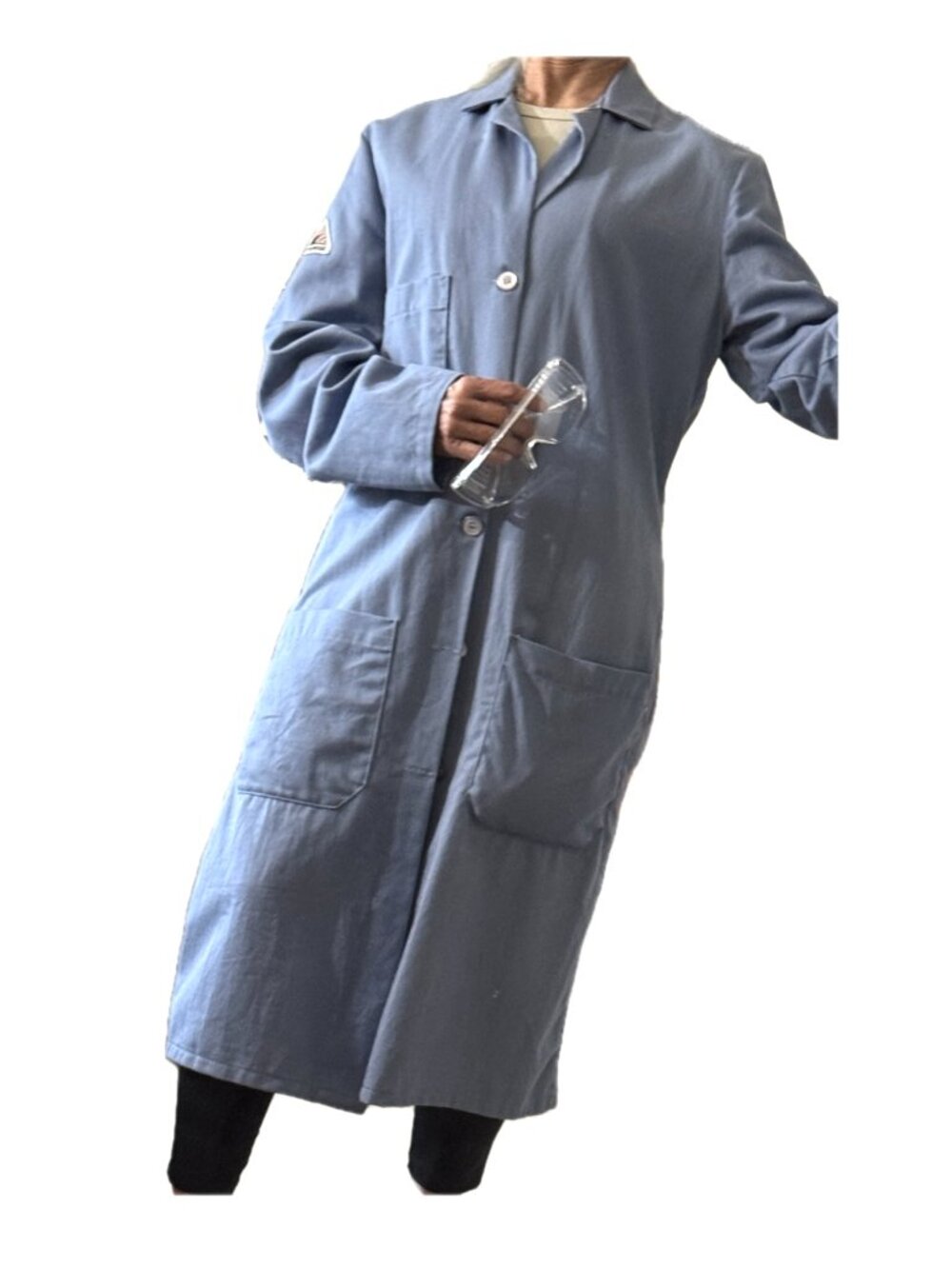 Lab Coat Flame Resistant Bulwark Sz XS with Goggles